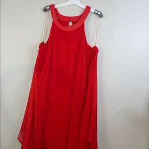 Paper Doll Red Women's Sleeveless Asymmetrical Maxi Dress size 3X #8